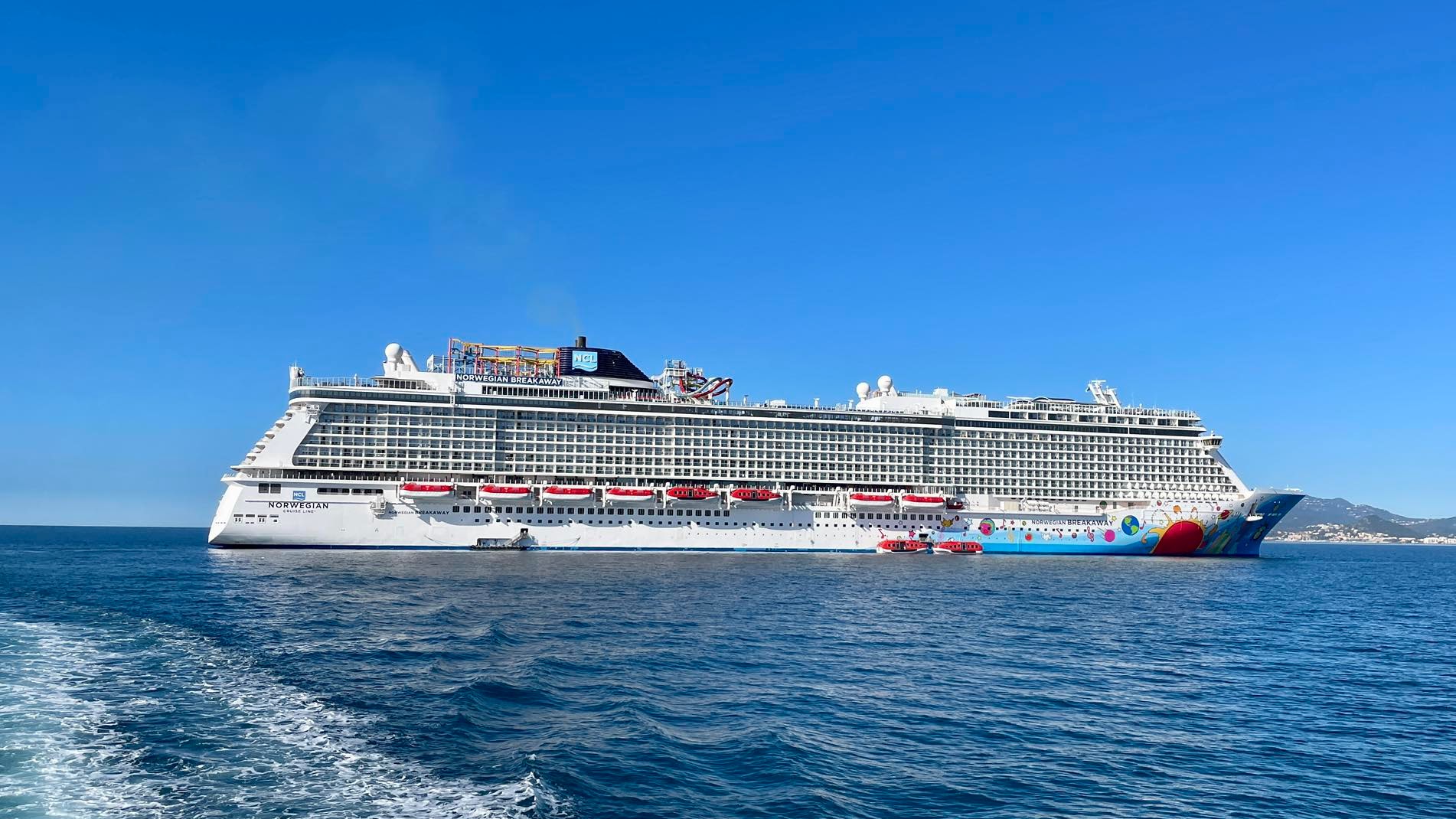 Norwegian Breakaway Tendered at Cannes, France, April 2025