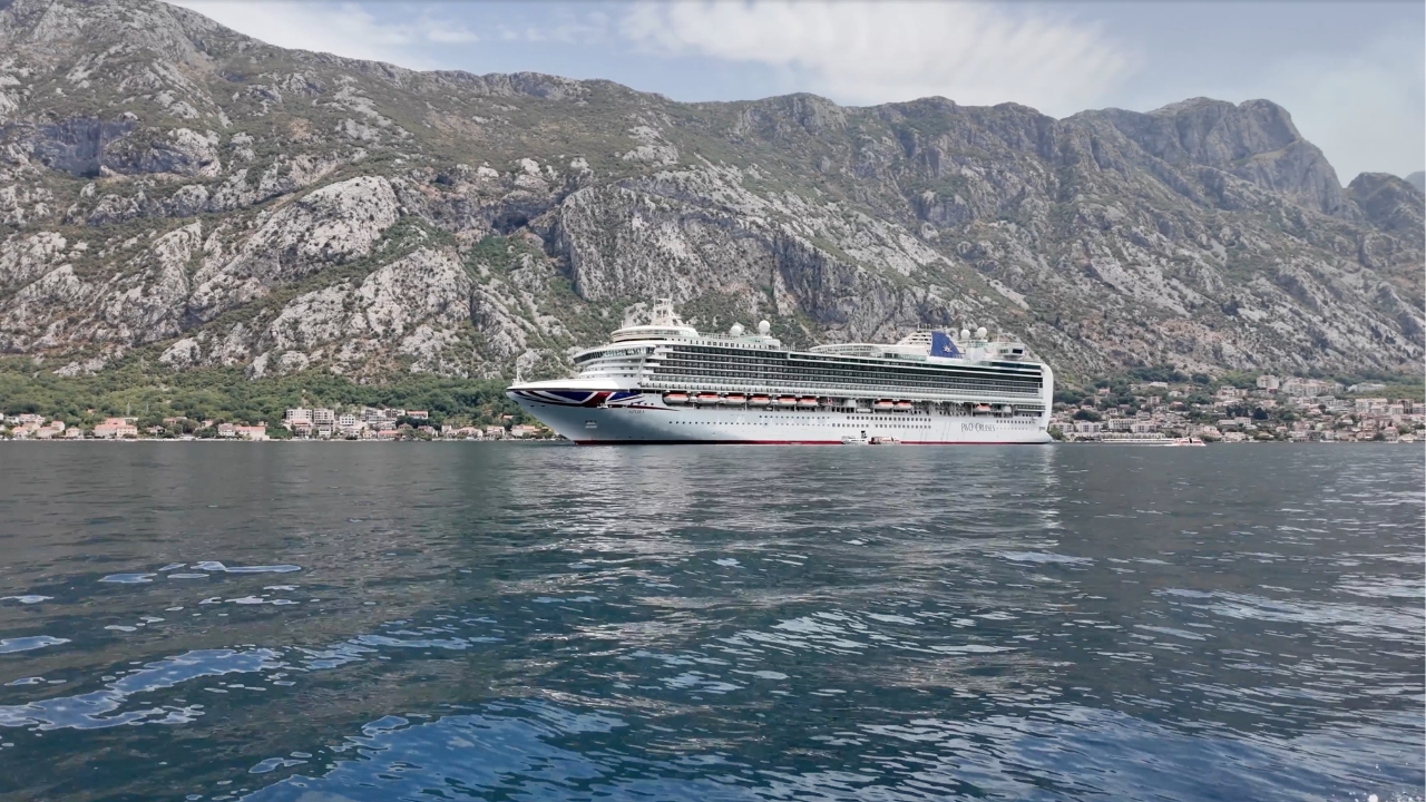 Azura, Kotor P&O Azura, tendered at Kotor, Montenegro